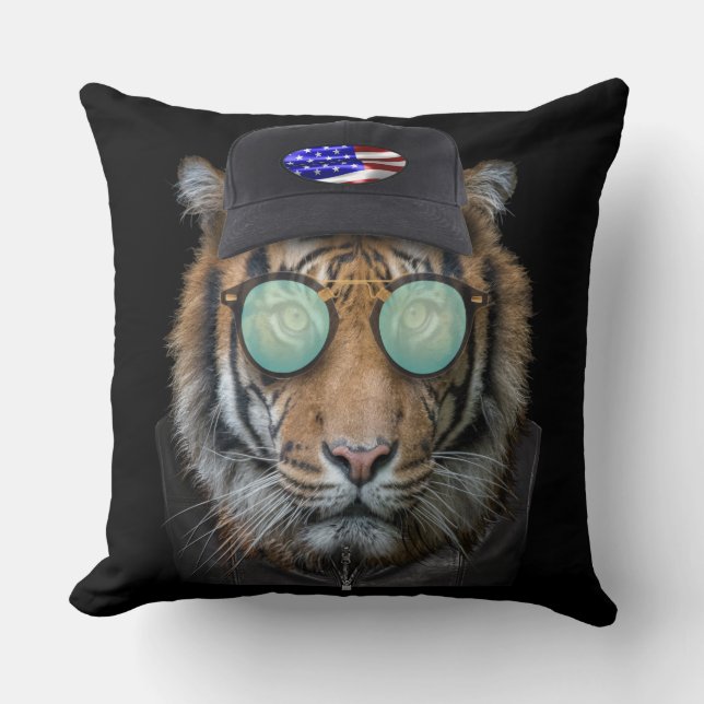 Die wilde Tierwelt im Bengalischen Tiger Kissen (Vorderseite)