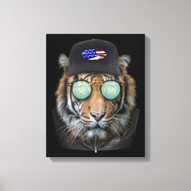 Die wilde Tierwelt im Bengalischen Tiger Leinwanddruck (Vorderseite)