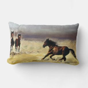 Die Wilden Pferde caba salvaxes/Wild/sie horses Lendenkissen