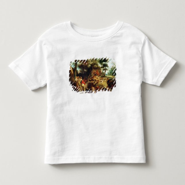 Die wilder Eber-Jagd Kleinkind T-shirt (Vorderseite)