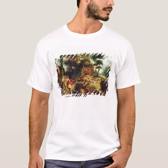 Die wilder Eber-Jagd T-Shirt (Vorderseite)