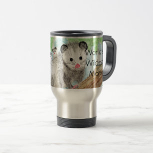 Die wildeste Mama der Welt! Opossum und Säuglinge Reisebecher