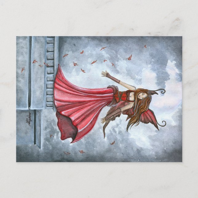 Die Wind Fairy Postkarte beschwören (Vorderseite)