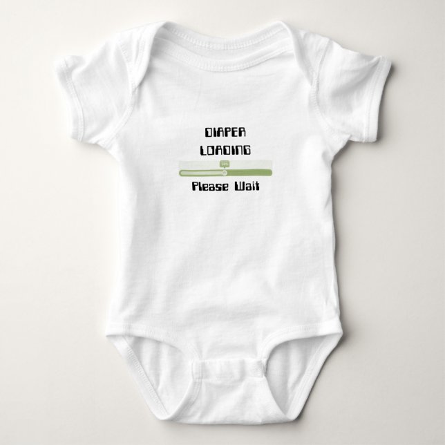 Die Windel, die bitte lädt, warten Baby Strampler (Vorderseite)
