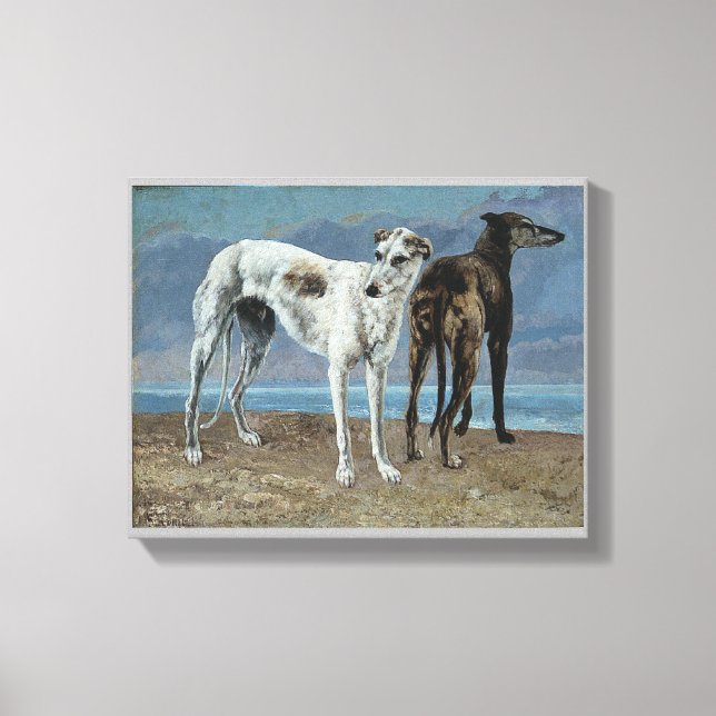 Die Windhunde des Comte de Choisel Leinwanddruck (Vorderseite)