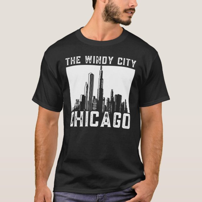 Die windige Stadt Chicago T-Shirt (Vorderseite)