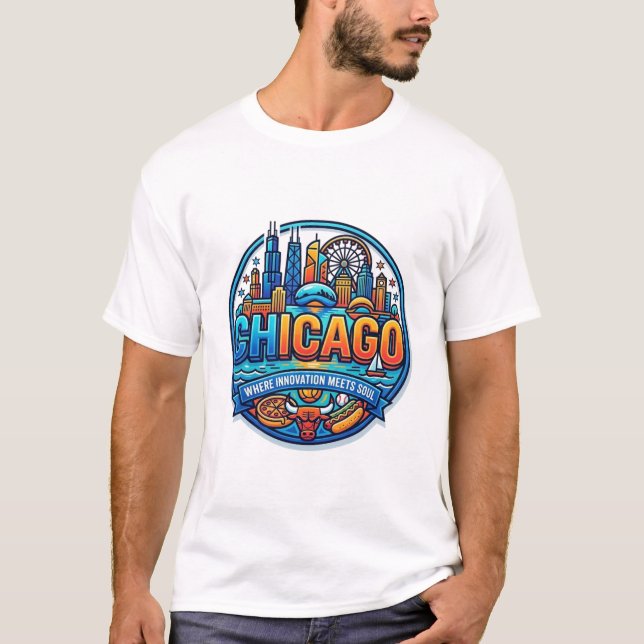 DIE WINDIGE STADT CHICAGO T-Shirt (Vorderseite)