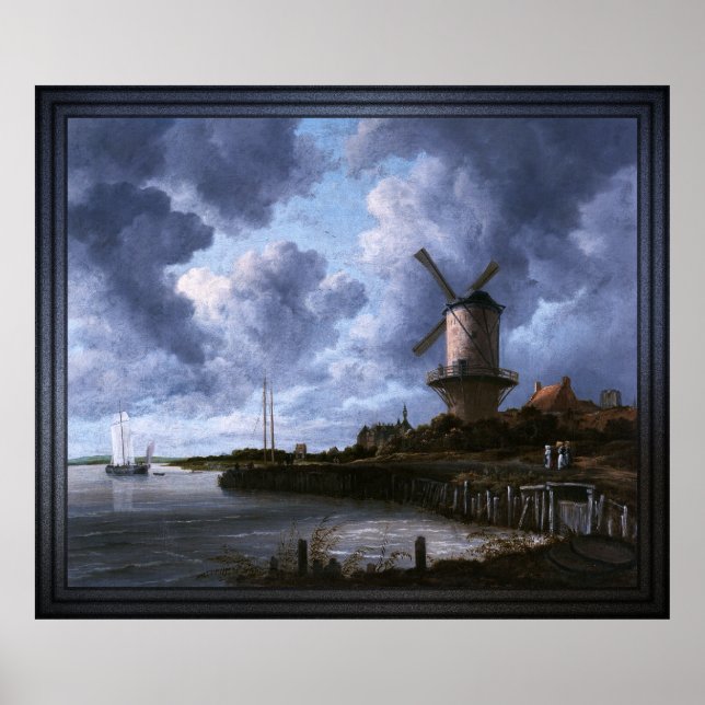 Die Windmühle in Wijk bij Duurstede Poster (Vorne)