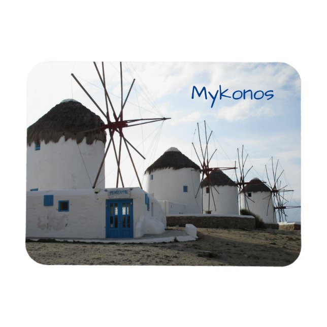 Die Windmühlen, Mykonos, Griechenland Magnet (Horizontal)