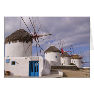 Die Windmühlen von Mykonos auf den griechischen In
