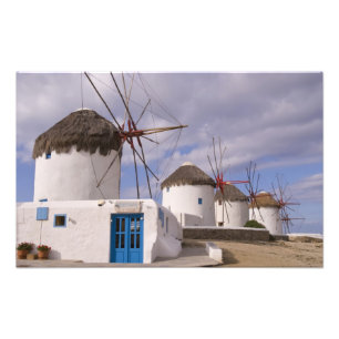 Die Windmühlen von Mykonos auf den griechischen In Fotodruck