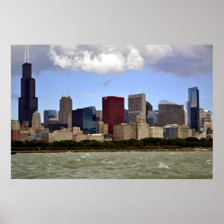 Die Windy City Skyline Poster