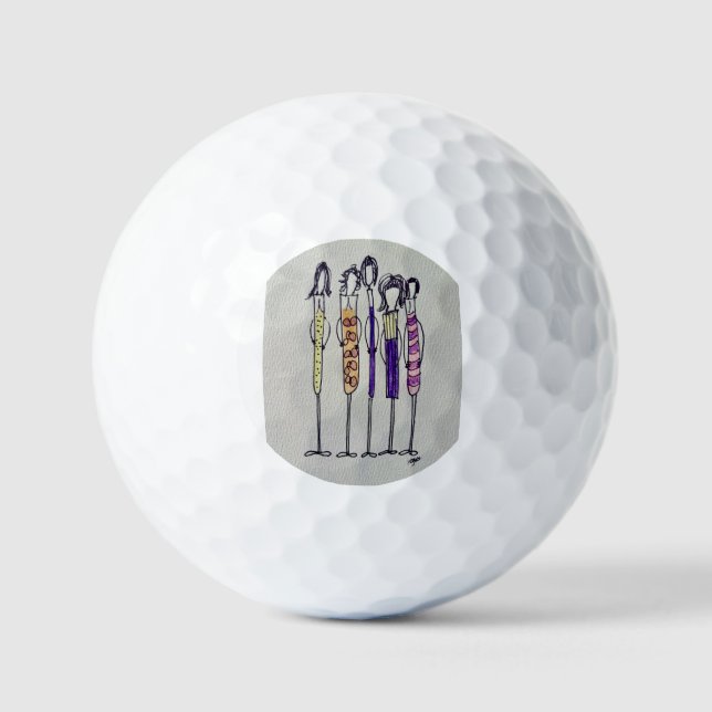 Die Wine Girls Golfbälle (Vorderseite)