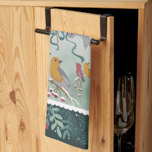 Die Winter Earth Song Green Kitchen Handtücher