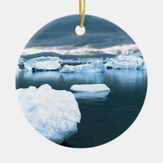 Die Winter gefrorene Antarktis Keramikornament (Vorne)
