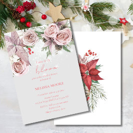 Die Winter-Liebe ist im Brautparty Poinsettia Einladung