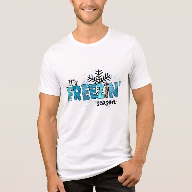 Die Winterferien mit ihren kalten Schneeflocken Tri-Blend Shirt (Vorderseite)
