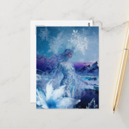 Die Wintergöttin Schnee und Eis Postkarte
