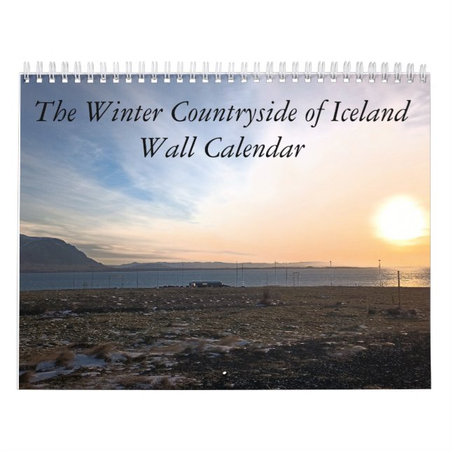 Die Winterlandschaft des isländischen Mauerkalende Kalender (Titelbild)