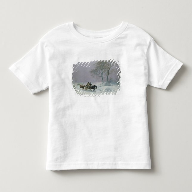 Die winterliche zu vermarkten Straße Kleinkind T-shirt (Vorderseite)
