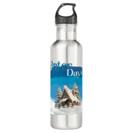 Die Wintertage Dezember Weihnachten  Edelstahlflasche
