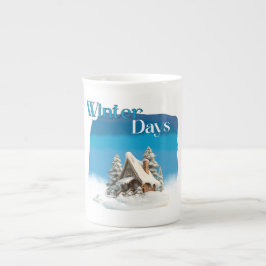 Die Wintertage Dezember Weihnachten Prozellantasse