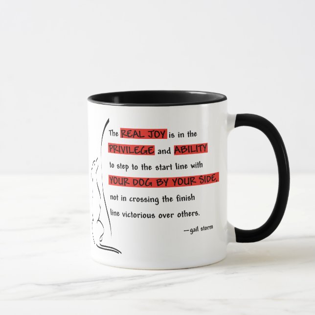 Die wirkliche Freude am Agility Tasse (Rechts)