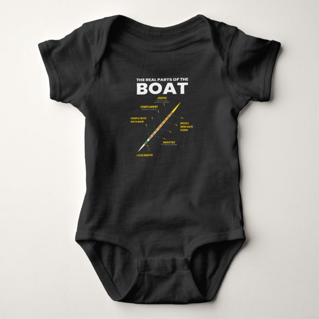 Die wirklichen Teile des Bootshoprowers Baby Strampler (Vorderseite)