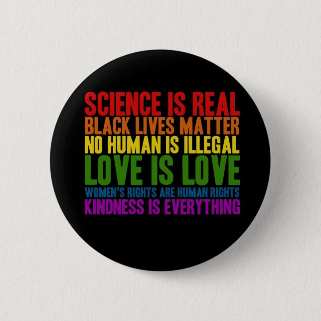 Die Wissenschaft ist ein richtiger "Black Lives Ma Button (Vorderseite)