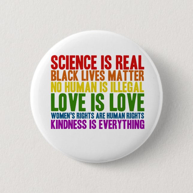 Die Wissenschaft ist ein richtiger "Black Lives Ma Button (Vorderseite)