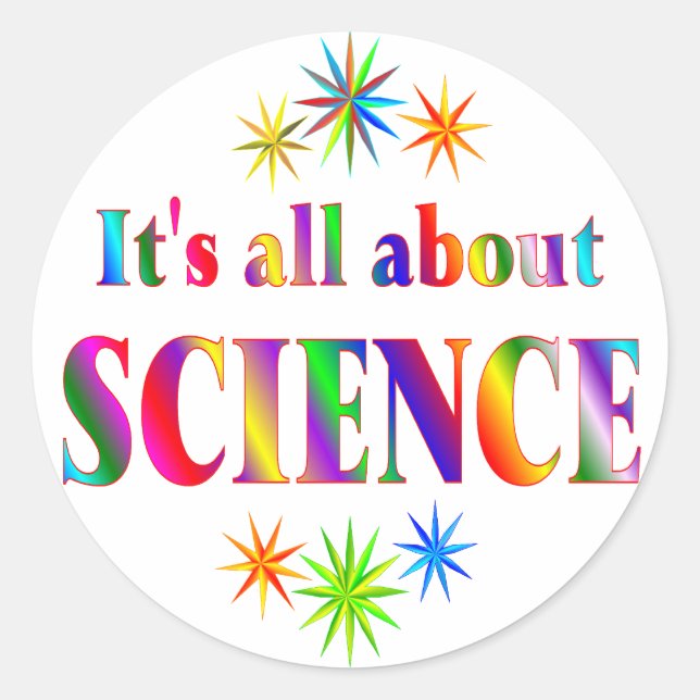 Die Wissenschaft Runder Aufkleber (Vorderseite)