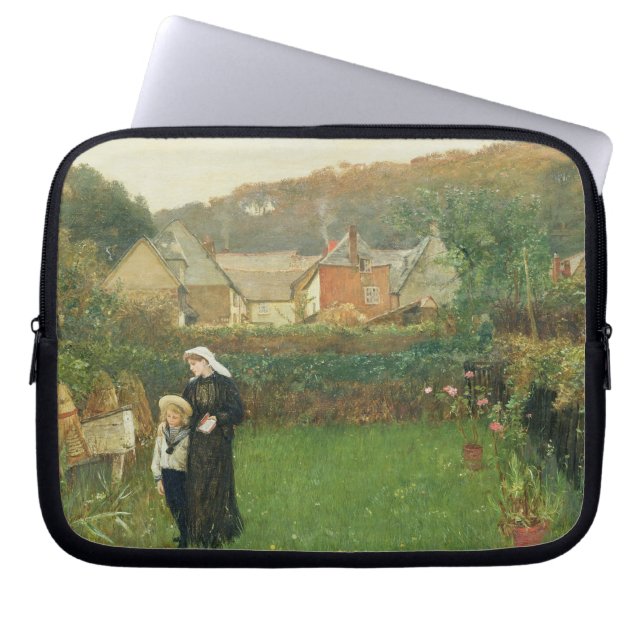 Die Witwe, 1895 (Öl auf Leinwand) Laptopschutzhülle (Vorderseite)