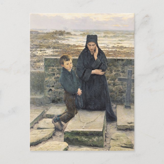 Die Witwe der Ile de Sein, 1880 Postkarte (Vorderseite)