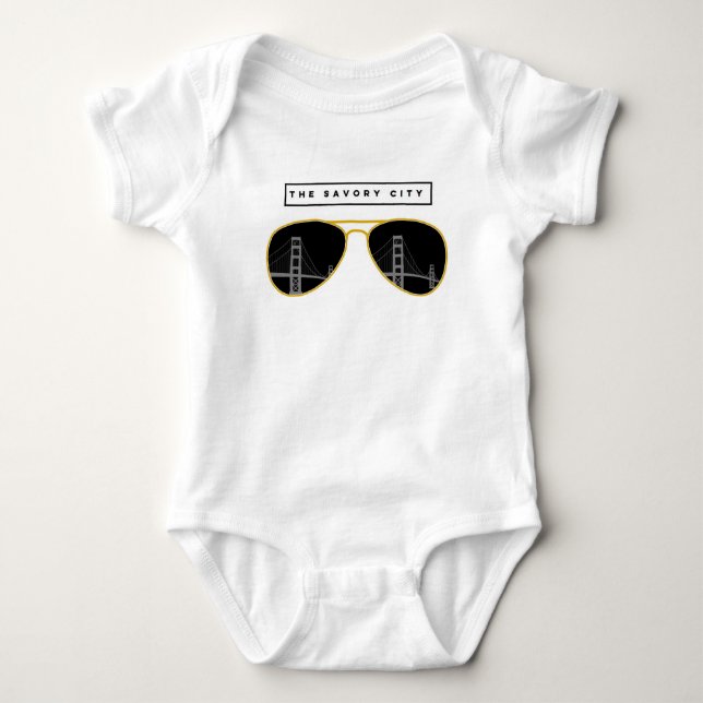 die wohlschmeckende Stadt - San Francisco Baby Strampler (Vorderseite)