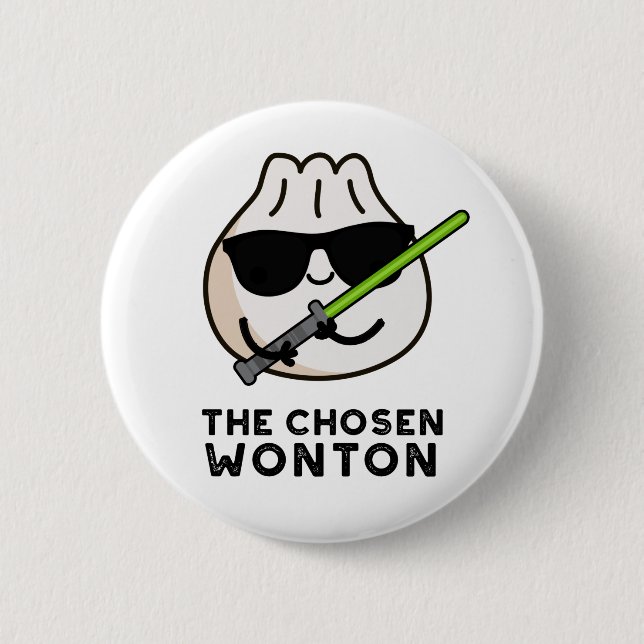 Die Wonton Funny Food Puppe Button (Vorderseite)