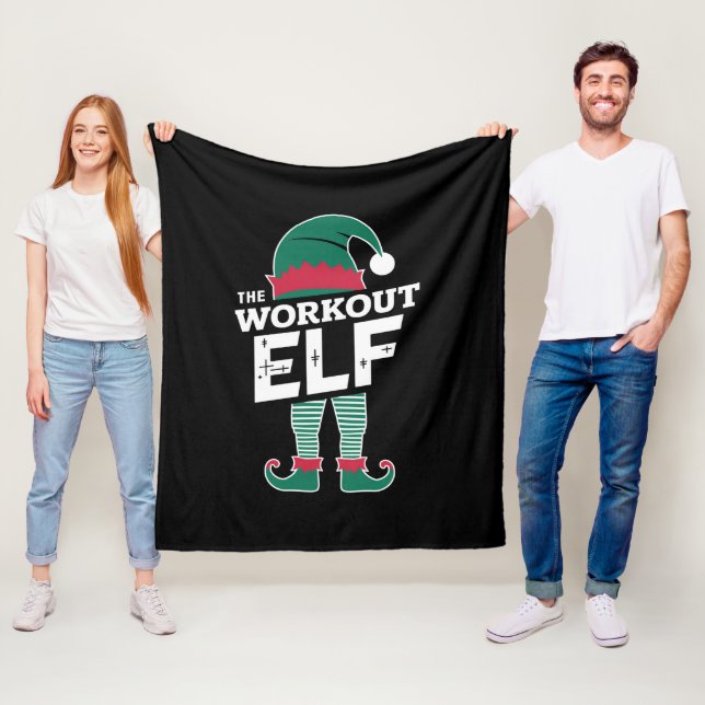 Die Workout-Elf-Gruppe passt Weihnachten in die Fa Fleecedecke (Beispiel)