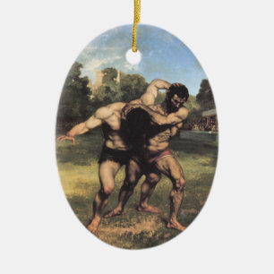 Die Wrestler Keramikornament