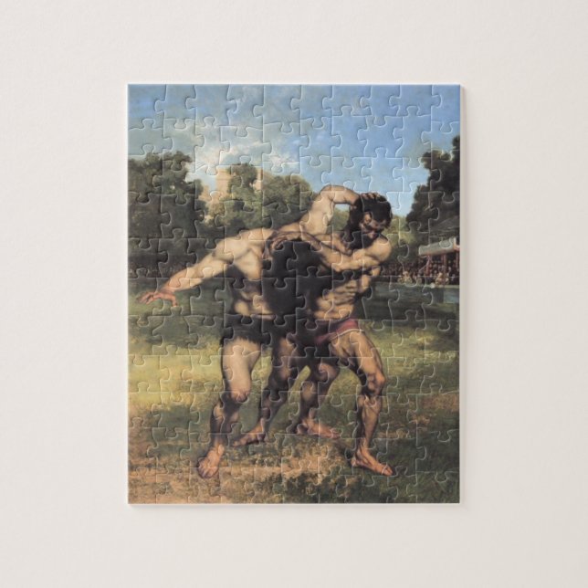 Die Wrestler von Gustave Courbet (Vertikal)