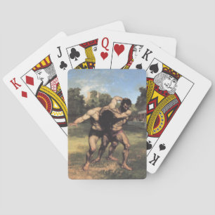 Die Wrestler von Gustave Courbet Spielkarten