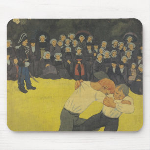Die Wrestling-Bretonen, c.1893 Mousepad