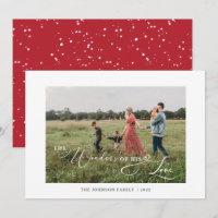 Die Wunder seiner Liebe Foto Typografie rot