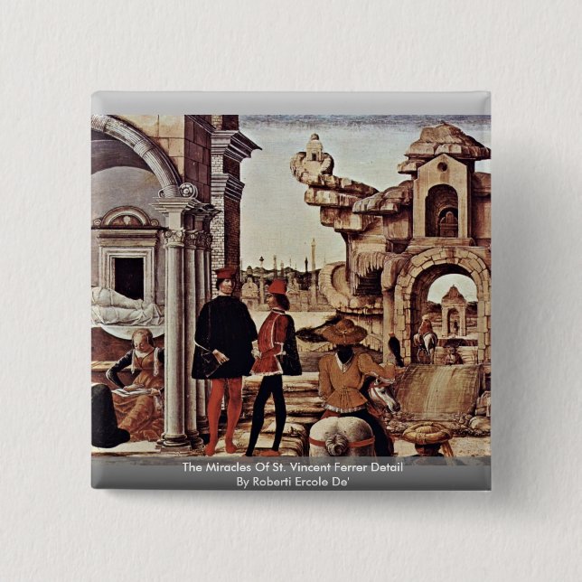 Die Wunder von Detail St. Vincent Ferrer Button (Vorderseite)