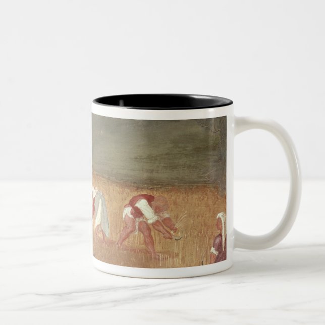 Die Wunder von St. Clare von Assisi Zweifarbige Tasse (Rechts)