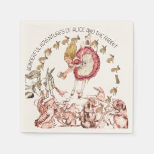 Die wunderbaren Abenteuer von Alice White Rabbit   Serviette