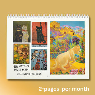 Die wunderbaren Katzen von Louis Wain 2026 Kalender