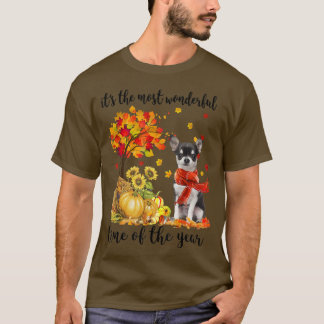 Die wunderbarste Herbstzeit Chihuahua Pumpk T-Shirt