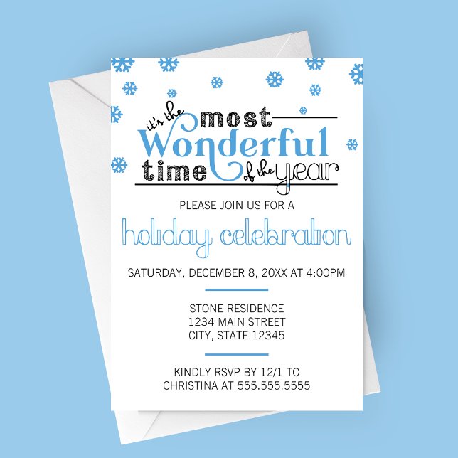 Die wunderbarste Zeit der Party Einladung des Jahr (The Most Wonderful Time of the Year Holiday Celebration Invitation)