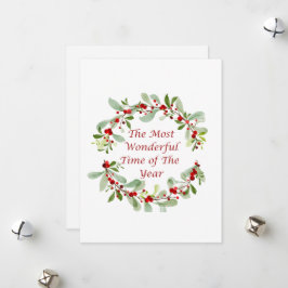 Die wunderbarste Zeit des Jahres Feiertagskarte