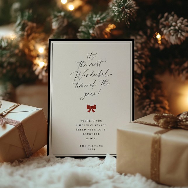 Die wunderbarste Zeit des Jahres Feiertagskarte (Von Creator hochgeladen)