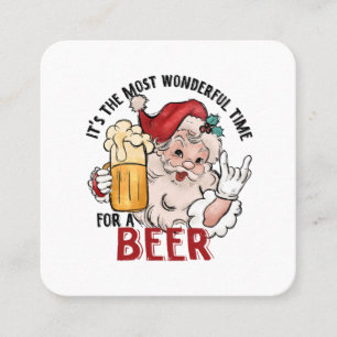 Die wunderbarste Zeit für ein Bier Quadratische Visitenkarte
